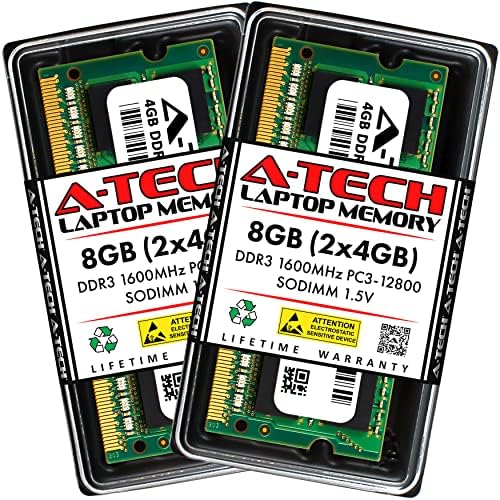 A-Tech 8GB זיכרון RAM עבור ביתן HP 23-H056 | DDR3 1600MHz PC3-12800 NON ECC SO-DIMM 1.5V-ערכת